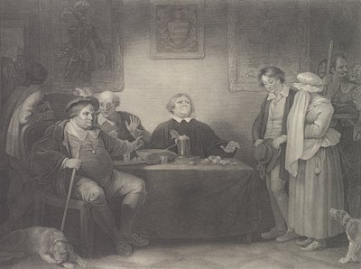 The Seven Ages, Fifth Age: The Justice Shakespeare, As You..., første gang udgivet 1801, genudgivet 1852. af Peter Simon
