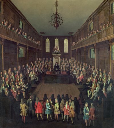 Underhuset i session, 1710 af Peter Tillemans