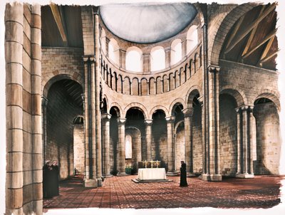 Battle Abbey, 12. århundrede, c1990-2010 af Peter Urmston