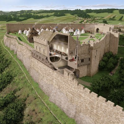 Richmond Castle, Richmond, Richmondshire, North Yorkshire, 2016. af Peter Urmston