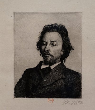 Portræt af Vilhelm Hammershoi, ca. 1899 (radering) af Peter Vilhelm Ilsted