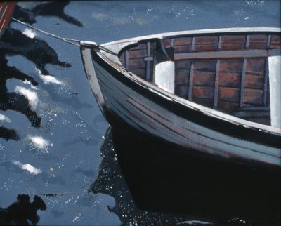 Dockside: Stockholm, 2004 (olie på lærred) af Peter Wilson