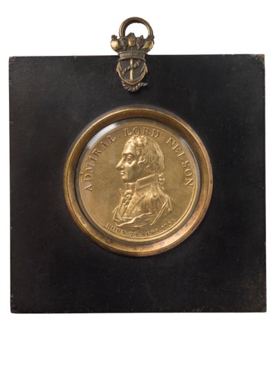 Portrætplade af admiral Lord Nelson, ca. 1805 (forgyldt bronze) af Peter Wyon