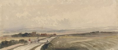 A Yorkshire Road (akvarel og grafit på papir) af Peter de Wint