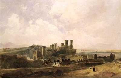 Caernarvon Castle (akvarel på papir) af Peter de Wint