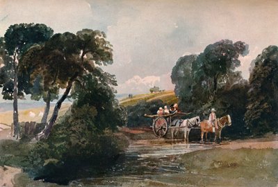 Høvogn krydser en strøm, c1824 af Peter de Wint