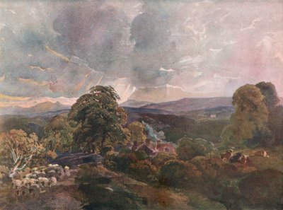 Sackbridge Hall, nær Lowther, c1928 af Peter de Wint