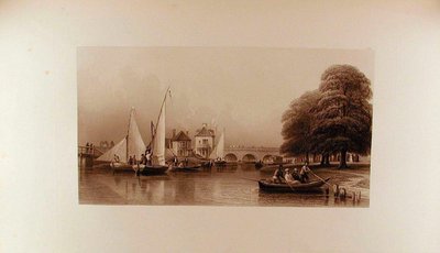 Udsigt over Folly Bridge i året 1827 af Peter de Wint