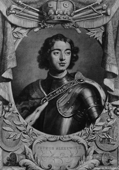 Peter den Store, Ruslands zar, c1698 1894 af Peter van Gunst