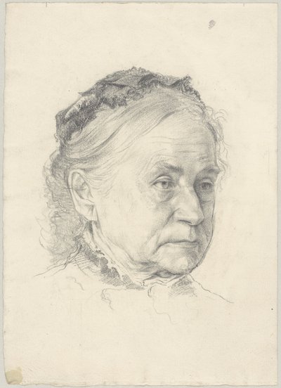 Portræt af kunstnerens mor af Peter von Halm
