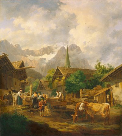 Morgen i Partenkirchen, 1819 af Peter von Hess