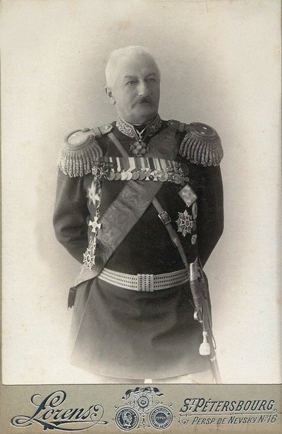 General Konstantin Pavlovich Prezhbiano 1840-1905, 1898. af Petersburg . Photo studio Alfred Lorens