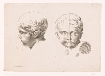 To børnehoveder Principper for at tegne fra naturen, del fem (serietitel) Vème Cahier De Principes Dessiné d