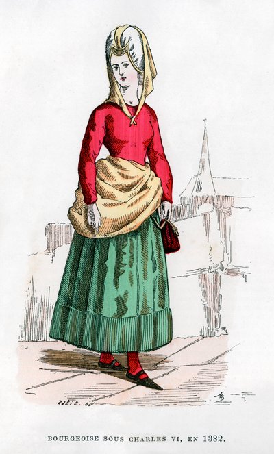 Borgerlig i kostume af Charles VI af Frankrigs tid, 1382 1882-1884. af Petit