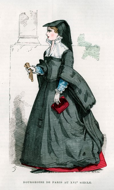 Bourgeoise of Paris, 1500-tallet 1882-1884 af Petit
