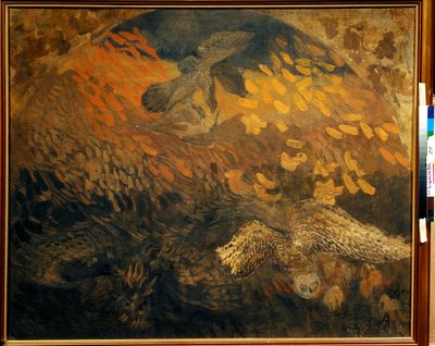 ""La nuit"" (Natten) Peinture de Pyotr Savvich Utkin (1877-1934) Tempera på lærred 1904 Dim 103x124 cm Privat samling af Petr Savvic Utkin