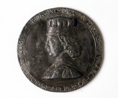 Medalje, der forestiller Borso d