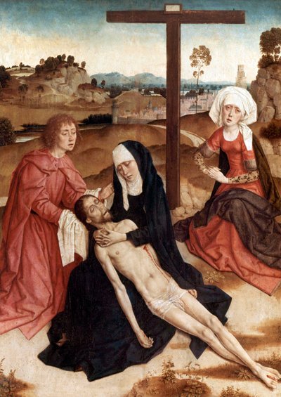 Lamentation Over The Dead Christ, ca. 1444 (olie på panel) af Petrus Christus