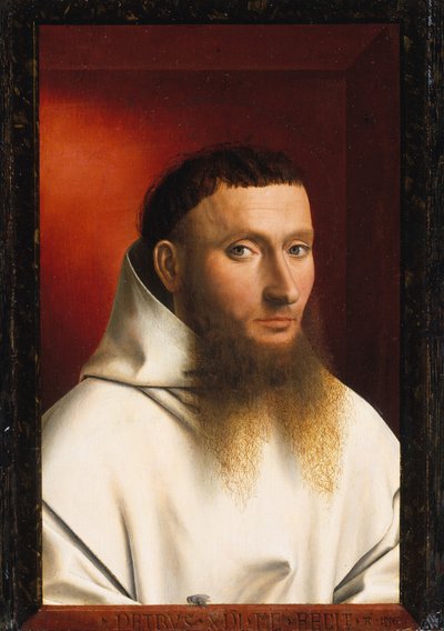 Portræt af en karteuser af Petrus Christus