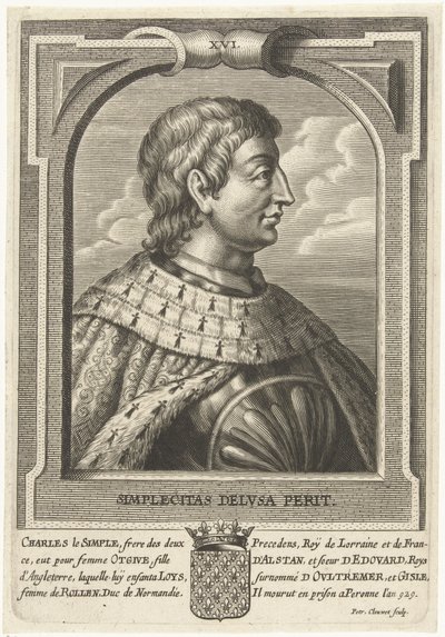 Charles III af Frankrig (879-929) af Petrus Clouwet