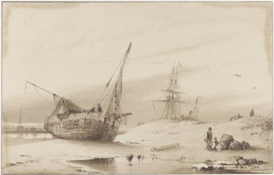 Skibe på stranden af Petrus Paulus Schiedges (I)