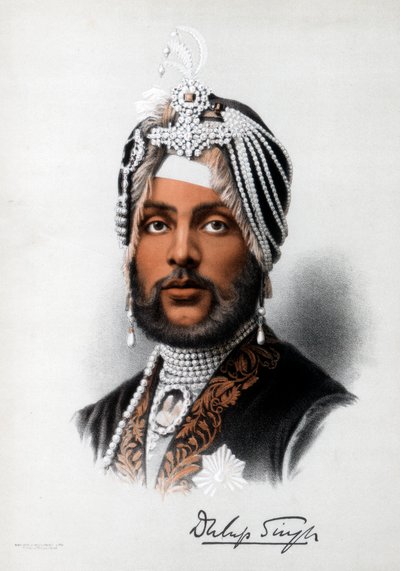 Duleep Singh, sikh-hersker, c1890. af Petter and Galpin Cassell