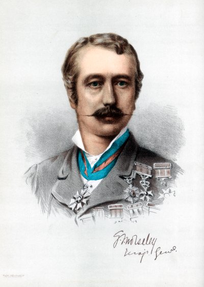 Garnet Joseph Wolseley, 1. Viscount Wolseley, irskfødt britisk soldat, c1890. af Petter and Galpin Cassell