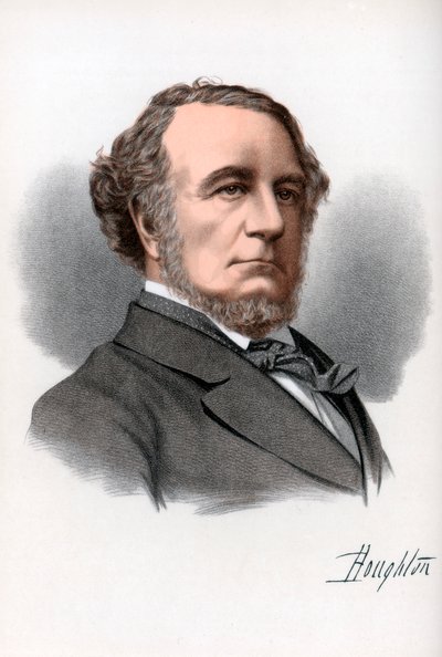 Richard Monckton Milnes, 1. Baron Houghton, engelsk digter og politiker, c1890. af Petter and Galpin Cassell