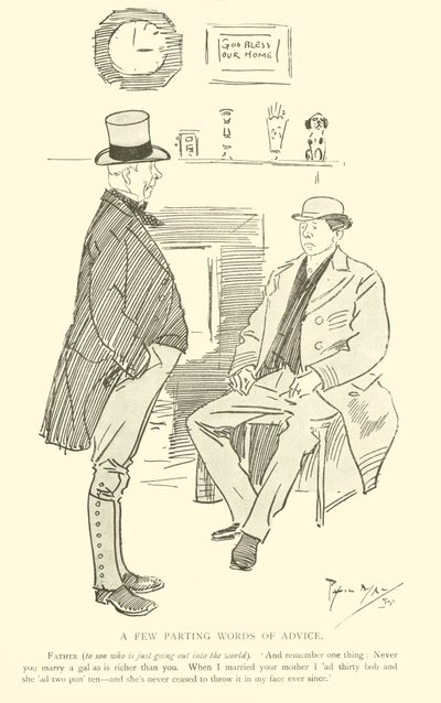 Tegneserie af Phil May, fra 1890