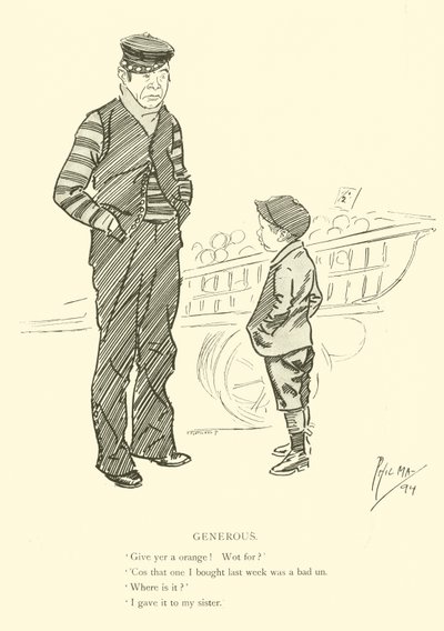 Tegneserie af Phil May, fra 1890