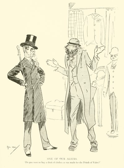 Tegneserie af Phil May, fra 1890