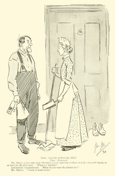 Tegneserie af Phil May, fra 1890
