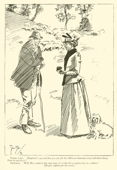Tegneserie af Phil May, fra 1890