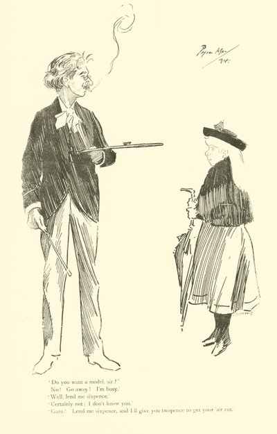 Tegneserie af Phil May, fra 1890