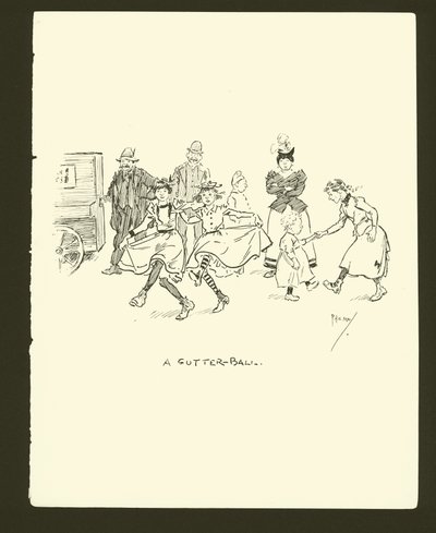 Illustration til Phil Mays Gutter-Snipes af Phil May