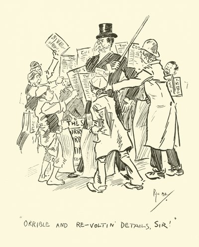 Illustration til Phil Mays Gutter-Snipes af Phil May
