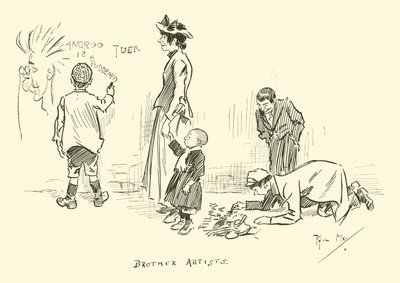 Illustration til Phil Mays Gutter-Snipes af Phil May