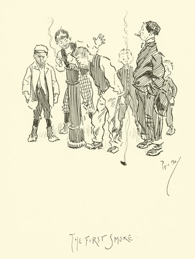 Illustration til Phil Mays Gutter-Snipes af Phil May