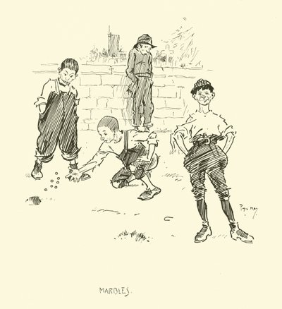 Illustration til Phil Mays Gutter-Snipes af Phil May