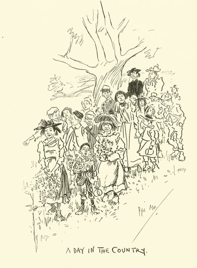 Illustration til Phil Mays Gutter-Snipes af Phil May