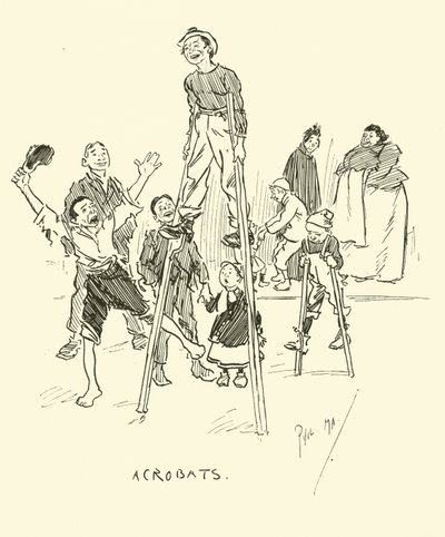 Illustration til Phil Mays Gutter-Snipes af Phil May