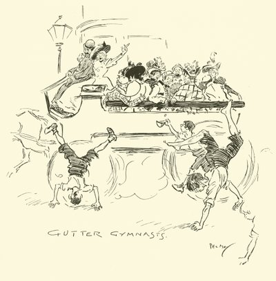 Illustration til Phil Mays Gutter-Snipes af Phil May