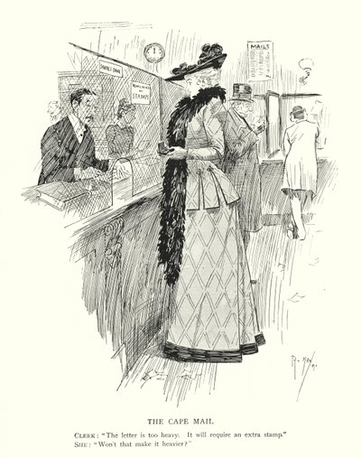 The Cape Mail (litho) af Phil May
