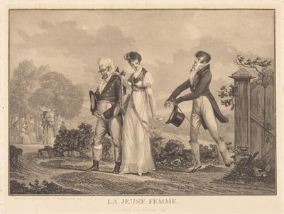Den unge kvinde af Philibert-Louis Debucourt