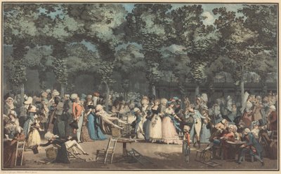 Den offentlige promenade af Philibert-Louis Debucourt