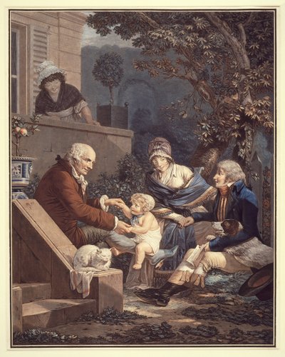 Faderlige glæder af Philibert-Louis Debucourt