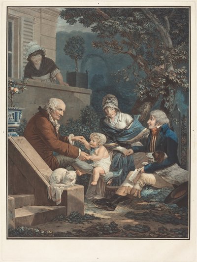 Faderlige glæder af Philibert-Louis Debucourt