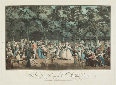 Den offentlige Promenade af Philibert Louis Debucourt