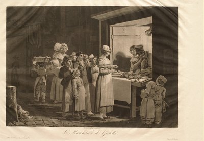 Pandekagesælgeren af Philibert-Louis Debucourt