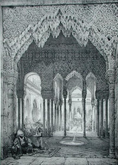 Indgang til Lions Court, Alhambra, plade 4 fra 